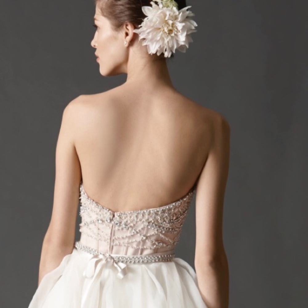 Watters Bridal Jeweled Kian Corset Almond Color 8 - Picture 2 of 8